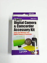 Load image into Gallery viewer, Synergy D Camcorder Cleaning Kit Works With Canon VIXIA HF R60 Camcorder Includes: Dust Blower Brush, Bottled Lens Solution, Non-Abrasive Cleaning Cloth, 25 Pack Lens Tissue, 5 Cotton Swabs
