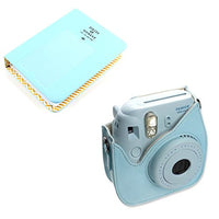 CLOVER Bundle Set Blue 64 Pockets Photo Album / Blue Instax Mini 8 Mini 9 Case for Fuji Instax Mini 8