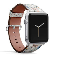 Load image into Gallery viewer, Compatible with Small Apple Watch 38mm, 40mm, 41mm (All Series) Leather Watch Wrist Band Strap Bracelet with Adapters (Llama Cactus)
