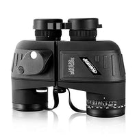 Aomekie 10x50 Binoculars for Adults Marine Military Binoculars Waterproof with Rangefinder Compass BAK4 Prism FMC Lens for Birdwatching Hunting Boating