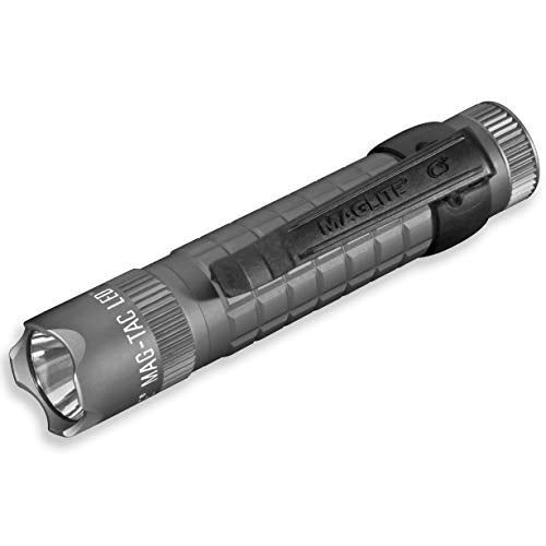 Maglite Mag-Tac LED 2-Cell CR123 Flashlight - Crowned-Bezel, Urban Gray