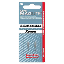 Load image into Gallery viewer, Maglite Replacement Lamps for 2-Cell AA Mini Flashlight, 2-Pack
