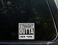 Load image into Gallery viewer, Diamond Graphics Straight Outta New York (4&quot; x 4&quot;) Die Cut Decal/Bumper Sticker for Windows, Cars, Trucks, Laptops, Etc.
