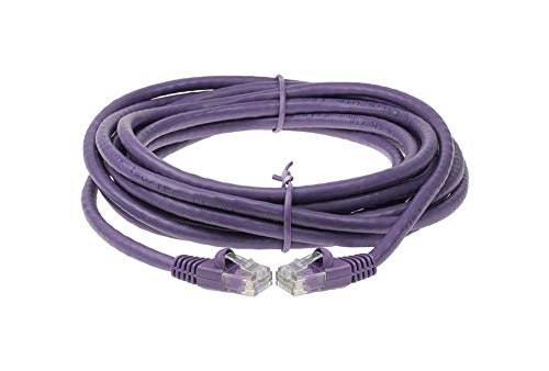 SF Cable 35ft Cat 6 Unshielded (UTP) Ethernet Network Cable, RJ45 Plugs, 24AWG 4pair Stranded Copper Wire, 550Mhz Snagless Patch Cable - Purple