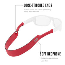 Load image into Gallery viewer, Chums Neoprene Classic Large Frame Eyewear Retainer - Durable Floating Sunglasses Sport Strap (Red),12306102
