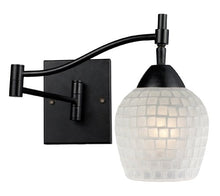 Load image into Gallery viewer, Elk 10151/1DR-WHT Celina 1-Light Swing arm Sconce in Dark Rust with White Glass
