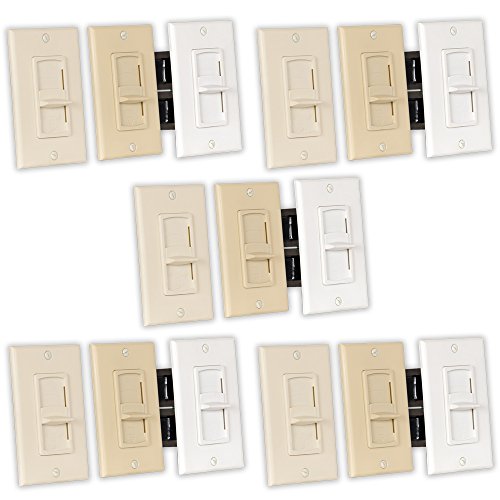 Theater Solutions TSVCS Indoor Speaker Volume Controls 3 Color Slide Audio Switches 5 Piece Pack