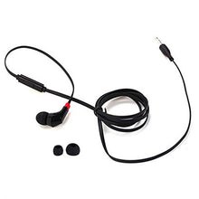 Load image into Gallery viewer, Compatible with Stylo 4 Plus - Premium Flat Wired Headset Mono Hands-Free Earphone w Mic Single Earbud Headphone Earpiece in-Ear [3.5mm] [Black] for LG Stylo 4 Plus
