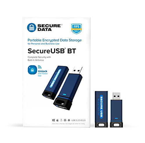 Secure Data 16GB SecureUSB BT Encrypted Flash Drive with Wireless Authentication
