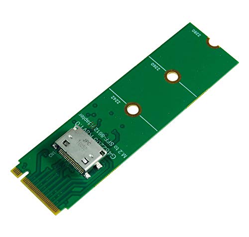 M.2 M-Key to Oculink Adapter - 4 Lane PCIe, 4 Layer PCB, SFF-8612 Connector, M.2 to Oculink Signal Conversion, SFF-9402 & Intel IDF 2015 CLKpin Support, M.2 SSD Form Factor Compatibility