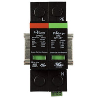 ASI ASISP150-PN UL 1449 4th Ed. DIN Rail Mounted Surge Protection Device, 2 Pole, 120 Vac, Pluggable MOV and GDT Module