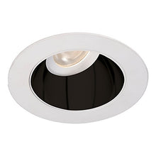 Load image into Gallery viewer, WAC Lighting HR3LEDT318PN835BWT Tesla PRO 3.5&quot; LED Round 0-30 Degree Adjustable Trim with Light Engine 3500K Narrow Beam, (80+ CRI), Specular Black/White
