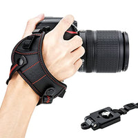 Widen DSLR Camera Wrist Hand Strap Grip with Quick Release Tripod Plate for Canon EOS R8 R50 R6 Mark II R10 R7 R3 R5C R6 R RP 90D 80D 4000D Rebel T7 T8i T7i T6i 5D Mark IV III 7D 6D Mark II Sony A7R V