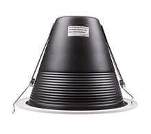 Load image into Gallery viewer, Nicor Lighting 6 Inch Black Cone Baffle Trim With White Trim Ring, Fits 6 Inch Housings (17551 A)
