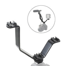 Load image into Gallery viewer, LS Photography Photo Studio Camera Triple Mount Cold Shoe V Mount Bracket for Video Lights and Camera Accessories, LGG652
