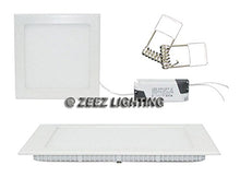 Load image into Gallery viewer, ZEEZ Lighting - 20W 9&quot; (OD 9.25&quot; / ID 8.40&quot;) Square Warm White Non-Dimmable LED Recessed Ceiling Panel Down Light Bulb Slim Lamp Fixture - 4 Packs
