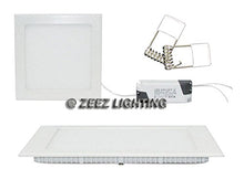 Load image into Gallery viewer, ZEEZ Lighting - 18W 8&quot; (OD 8.75&quot; / ID 7.85&quot;) Square Natural White Non-Dimmable LED Recessed Ceiling Panel Down Light Bulb Slim Lamp Fixture - 10 Packs
