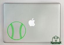 Load image into Gallery viewer, Baseball Vinyl Decal Sized to Fit A 15&quot; Laptop - Lime
