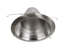 Load image into Gallery viewer, Nicor Lighting 6 Inch Nickel Wet Location Rated Cone Baffle Trim, Fits 6 Inch Housings (17550 Ankwl)
