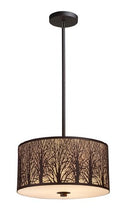 Load image into Gallery viewer, Elk 31074/3 Woodland Sunrise 3-Light Pendant In Aged Bronze
