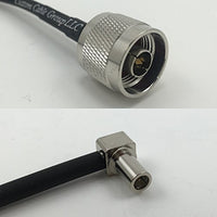 12 inch RG188 N MALE to MS147 ANGLE MALE Pigtail Jumper RF coaxial cable 50ohm Quick USA Shipping