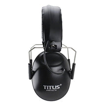 Load image into Gallery viewer, Titus 2-Series Premium Low Profile Earmuffs, ANSI Rated High NRR Noise Reduction, Hearing Protection Industrial PPE (No Pouch, Black - Electric)
