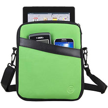Load image into Gallery viewer, Eastsport Neoprene Crossbody Tablet Bag, Carrying Bag Sleeve with Shoulder Strap for Apple iPad and Tablets, Lime Green
