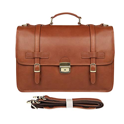 Garyesh Mens Briefcase Leather 14