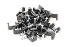 Load image into Gallery viewer, THE CIMPLE CO - Dual, Twin, or Siamese Coaxial Cable Clips, Cat6, Electrical Wire Cable Clip, 1/2 in Nail Clip and Fastener, Black (50 Pieces per Bag)
