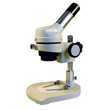 Load image into Gallery viewer, AmScope K104-ZZ Elementary Stereo/Dissecting Microscope, 10x and 25x Eyepiece, 20x-50x Magnification, Reversible Black/White Stage Plate, Heavy-Duty Frame
