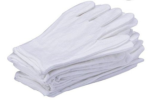 10Pairs White Cotton Gloves Large Size for Coin Jewelry Silver Inspection by LUCKY SLD