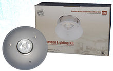 Load image into Gallery viewer, 3&quot; Recessed Lighting Kit, Brushed Nickel Inverted Glass Bowl Trim for New or Remodel Construction
