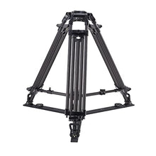 Load image into Gallery viewer, SIRUI BCT 3203Broadcast Tripod with Bag Without Head 10x 100mm Half Shell Carbon/Height 160cm/Weight 4.5kg/Maximum Load 18kg/Black
