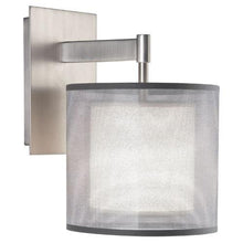 Load image into Gallery viewer, Robert Abbey S2192 Sconces with Silver Transparent Exterior and Ascot White Fabric Interior Shades, Stainless Steel Finish
