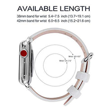 Load image into Gallery viewer, Compatible with Big Apple Watch 42mm, 44mm, 45mm (All Series) Leather Watch Wrist Band Strap Bracelet with Adapters (Fox Space)
