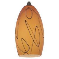 Sea Gull Lighting 94374-6137 Ambiance-4.50-Inch Glass Shade, Fossil Pattern Cased Finish