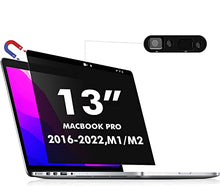 Load image into Gallery viewer, MacBook Pro Privacy Screen 13 inch, Webcam Cover Slider - PYS Magnetic Privacy Screen Compatible with MacBook Pro 13.3 inch(Late 2016-2022,M1/M2 Including Touch Bar Models)-[Easy On]
