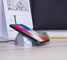 Load image into Gallery viewer, Geo Dock Wireless Fast Charging Qi Compatible Desktop Charger (Silver)
