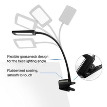 Load image into Gallery viewer, TROND Halo C Task Lamp, Eye-Care LED Clamp Table Light (11W, 5 Adjustable Color Temperatures, 5-Level Dimmer, 30-Minute Timer, USB Charging Port, Flexible Gooseneck, Flicker-Free), Black
