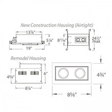 Load image into Gallery viewer, WAC Lighting MT-3LD211R-W927-BK Mini Multiple LED Two Remodel Housing with Trim and Light Engine 2700K Narrow Black, 45 Beam Angle
