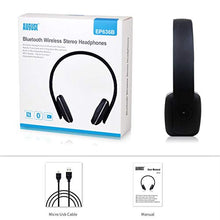 Load image into Gallery viewer, August EP636 Bluetooth Headphones - Wireless On-ear Headphones with NFC / Headset Microphone - Black

