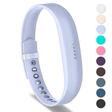 Load image into Gallery viewer, Greeninsync Compatible with Fit bit Bands for Flex 2,Sports Silicone Replacement Wristbands Strap with Metal Clasps and Fasteners for Flex 2 Fitness Smart Watch Small Lavender for Women Girls

