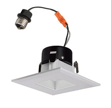 Load image into Gallery viewer, NICOR Lighting 3 inch White Square LED Recessed Downlight in 3000K (DQR3-10-120-3K-WH-BF)
