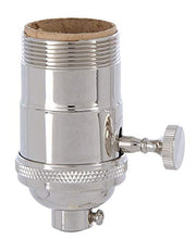 Load image into Gallery viewer, B&amp;P Lamp 3-Way Heavy Duty, Turned Brass Socket, Nickel Finish
