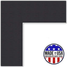 Load image into Gallery viewer, 13x19 Smooth Black / Black Custom Mat for Picture Frame with 9x15 opening size (Mat Only, Frame NOT Included)
