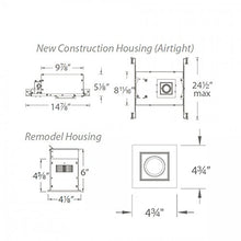 Load image into Gallery viewer, WAC Lighting MT-3LD111NA-W930WT Mini Multiple LED Single New Construction Housing with Trim and Light Engine 3000K Narrow White, 45 Beam Angle
