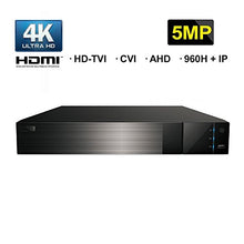 Load image into Gallery viewer, HDVD 16 CH + 4 IP All-in-One HDMI 4K Output DVR Digital Video Recorder, HD-TVI, CVI, AHD (1080P/720P), Analog (Auto-Detect), and IP Security Camera System No HDD (MAX 32TB)
