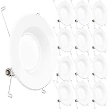 Load image into Gallery viewer, Sunco Lighting 12 Pack 5/6 Inch LED Recessed Downlight, Smooth Trim, Dimmable, 13W=75W, 965 LM, 2700K Soft White, Damp Rated, Simple Retrofit Installation - UL + Energy Star
