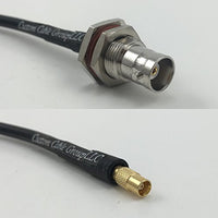 12 inch RG188 BNC FEMALE BIG BULKHEAD to MCX FEMALE Pigtail Jumper RF coaxial cable 50ohm Quick USA Shipping