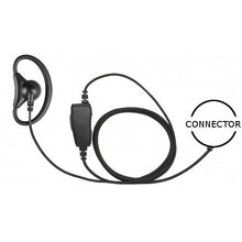 Load image into Gallery viewer, 1-Wire D-Ring Fiber Cord Adjustable Earpiece Mic Inline PTT for HYT (See List)
